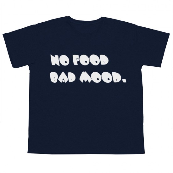 Ανδρικο Κοντομανικο Μπλουζακι Plus Size No Food Bad Mood