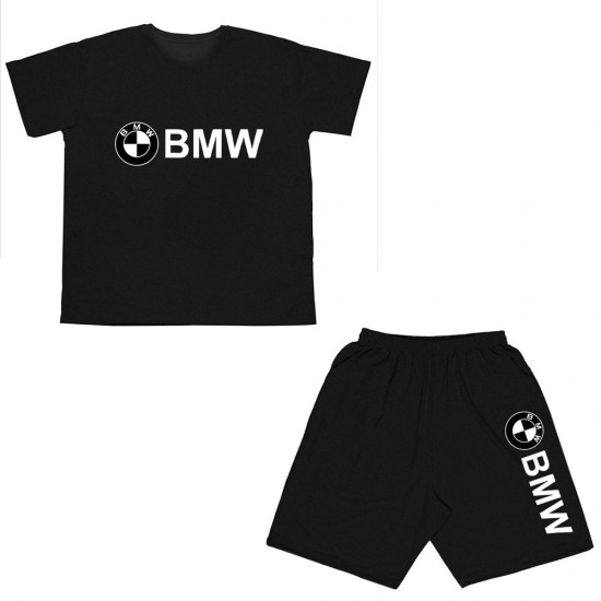 Ανδρικο Σετ Κοντομανικο Με Βερμουδα Plus Size Bmw