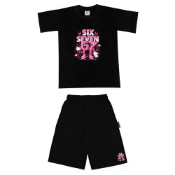 Παιδικο Σετ Κοντομανικο Με Βερμουδα Six Seven Pink Παιδικο Σετ Κοντομανικο Με Βερμουδα Six Seven Pink