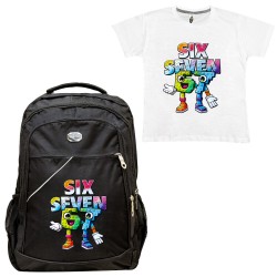 Παιδικη Σχολικη Τσαντα Six Seven + Δωρο T-shirt