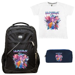 Παιδικό Σχολικό Σετ Τσάντα-Κασετίνα + Δώρο T-shirt Huntrix