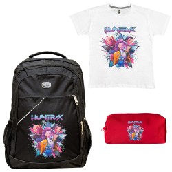 Παιδικό Σχολικό Σετ Τσάντα-Κασετίνα + Δώρο T-shirt Huntrix