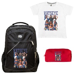Παιδικό Σχολικό Σετ Τσάντα-Κασετίνα + Δώρο T-shirt Katseye