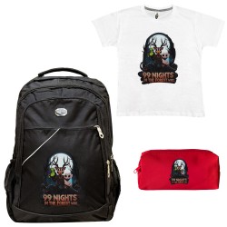 Παιδικό Σχολικό Σετ Τσάντα-Κασετίνα + Δώρο T-shirt 99 Nights