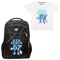 Παιδικη Σχολικη Τσαντα Six Seven + Δωρο T-shirt