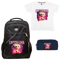 Παιδικό Σχολικό Σετ Τσάντα-Κασετίνα + Δώρο T-shirt Cappuccina Παιδικό Σχολικό Σετ Τσάντα-Κασετίνα + Δώρο T-shirt Cappuccina