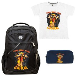Παιδικό Σχολικό Σετ Τσάντα-Κασετίνα + Δώρο T-shirt Sahur Παιδικό Σχολικό Σετ Τσάντα-Κασετίνα + Δώρο T-shirt Sahur
