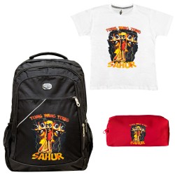 Παιδικό Σχολικό Σετ Τσάντα-Κασετίνα + Δώρο T-shirt Sahur