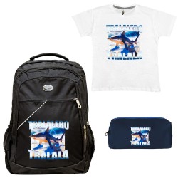 Παιδικό Σχολικό Σετ Τσάντα-Κασετίνα + Δώρο T-shirt Tralalero Παιδικό Σχολικό Σετ Τσάντα-Κασετίνα + Δώρο T-shirt Tralalero