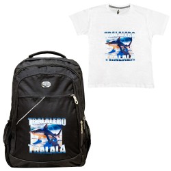 Παιδικη Σχολικη Τσαντα Tralalero + Δωρο T-shirt Παιδικη Σχολικη Τσαντα Tralalero + Δωρο T-shirt