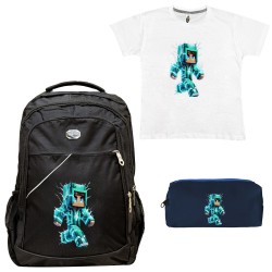 Παιδικό Σχολικό Σετ Τσάντα-Κασετίνα + Δώρο T-shirt Mine Παιδικό Σχολικό Σετ Τσάντα-Κασετίνα + Δώρο T-shirt Mine