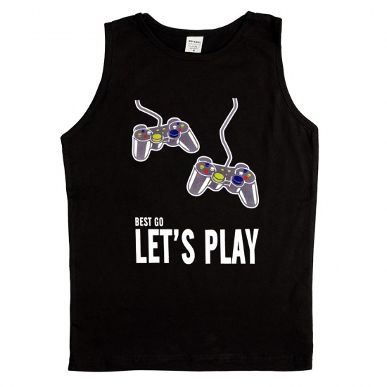 Παιδικο Αμανικο Μπλουζακι Let's Play