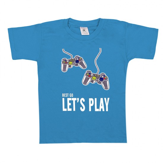 Παιδικο Κοντομανικο Μπλουζακι Let's Play