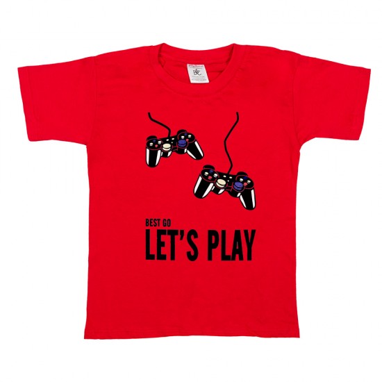 Παιδικο Κοντομανικο Μπλουζακι Let's Play