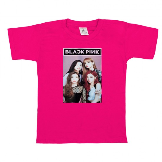 Παιδικο Κοντομανικο Μπλουζακι Black Pink