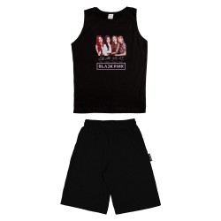 Παιδικο Σετ Αμανικο Με Βερμουδα Black Pink Παιδικο Σετ Αμανικο Με Βερμουδα Black Pink