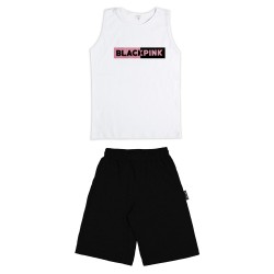 Παιδικο Σετ Αμανικο Με Βερμουδα Black Pink Παιδικο Σετ Αμανικο Με Βερμουδα Black Pink