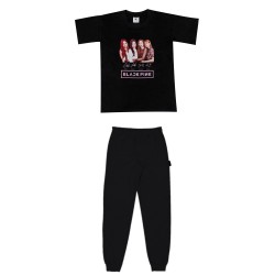 Παιδικο Σετ Κοντομανικο Με Φορμα Black Pink Παιδικο Σετ Κοντομανικο Με Φορμα Black Pink