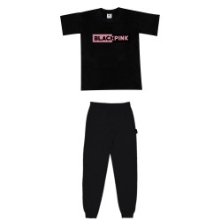 Παιδικο Σετ Κοντομανικο Με Φορμα Black Pink Παιδικο Σετ Κοντομανικο Με Φορμα Black Pink