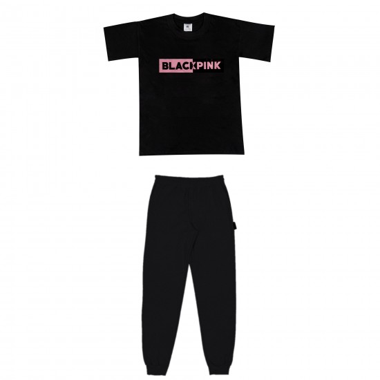 Παιδικο Σετ Κοντομανικο Με Φορμα Black Pink