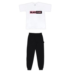 Παιδικο Σετ Κοντομανικο Με Φορμα Black Pink Παιδικο Σετ Κοντομανικο Με Φορμα Black Pink