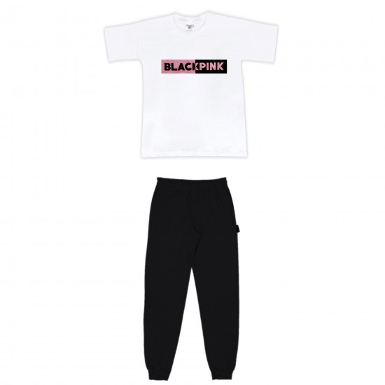 Παιδικο Σετ Κοντομανικο Με Φορμα Black Pink Παιδικο Σετ Κοντομανικο Με Φορμα Black Pink