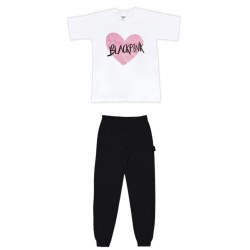 Παιδικο Σετ Κοντομανικο Με Φορμα Black Pink Παιδικο Σετ Κοντομανικο Με Φορμα Black Pink