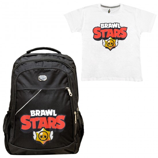 Παιδικη Σχολικη Τσαντα Brawl Stars + Δωρο T-shirt