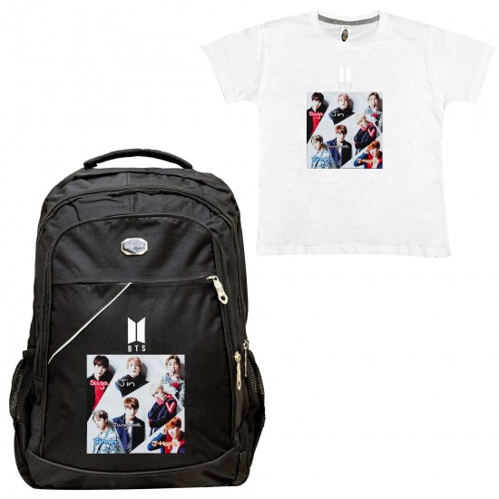 Παιδικη Σχολικη Τσαντα Bts + Δωρο T-shirt