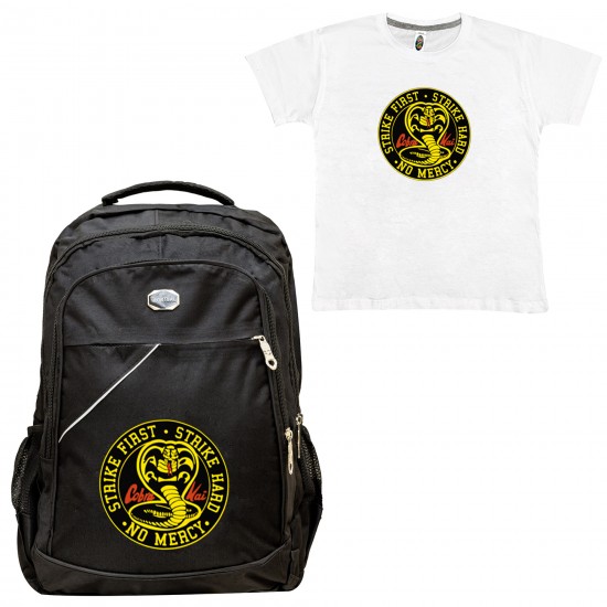 Παιδικη Σχολικη Τσαντα Cobra Kai + Δωρο T-shirt