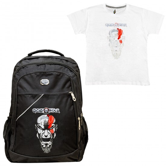 Παιδικη Σχολικη Τσαντα God Of War + Δωρο T-shirt