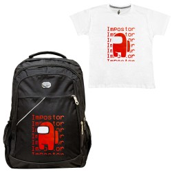 Παιδικη Σχολικη Τσαντα Among Us + Δωρο T-shirt Παιδικη Σχολικη Τσαντα Among Us + Δωρο T-shirt