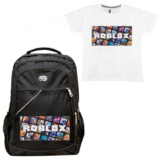 Παιδικη Σχολικη Τσαντα Roblox + Δωρο T-shirt
