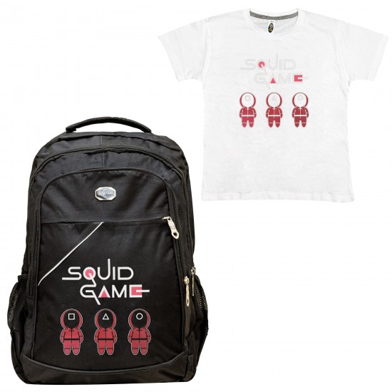 Παιδικη Σχολικη Τσαντα Squid Game + Δωρο T-shirt