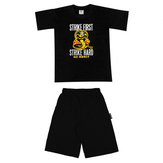 Παιδικο Σετ Κοντομανικο Με Βερμουδα Cobra Kai