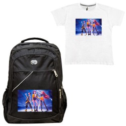 Παιδικη Σχολικη Τσαντα Huntrix Kpop + Δωρο T-shirt Παιδικη Σχολικη Τσαντα Huntrix Kpop + Δωρο T-shirt