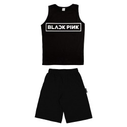 Παιδικο Σετ Αμανικο Με Βερμουδα Black Pink Παιδικο Σετ Αμανικο Με Βερμουδα Black Pink