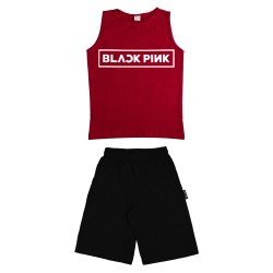 Παιδικο Σετ Αμανικο Με Βερμουδα Black Pink Παιδικο Σετ Αμανικο Με Βερμουδα Black Pink