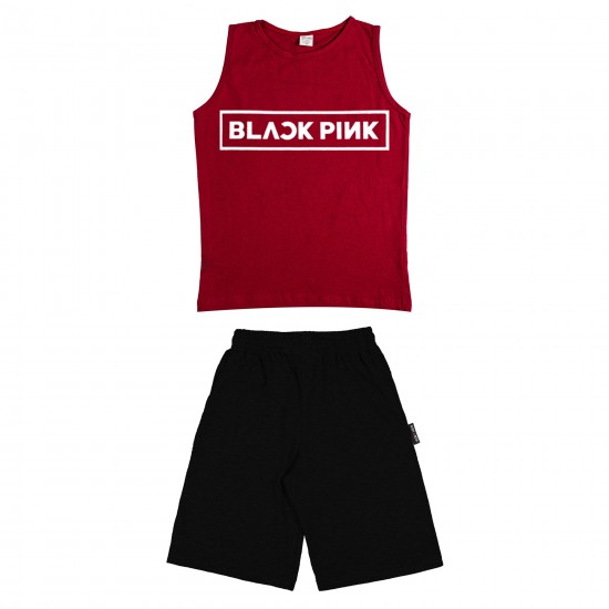 Παιδικο Σετ Αμανικο Με Βερμουδα Black Pink