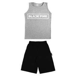 Παιδικο Σετ Αμανικο Με Βερμουδα Black Pink Παιδικο Σετ Αμανικο Με Βερμουδα Black Pink