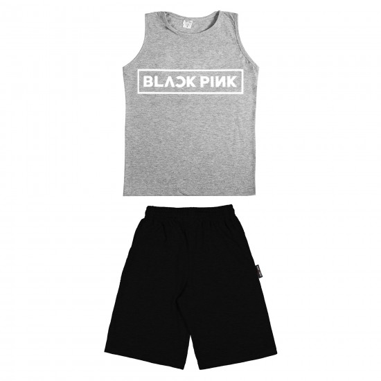 Παιδικο Σετ Αμανικο Με Βερμουδα Black Pink