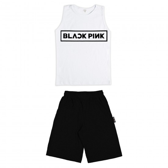 Παιδικο Σετ Αμανικο Με Βερμουδα Black Pink