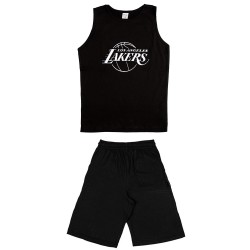 Παιδικο Σετ Αμανικο Με Βερμουδα Lakers Παιδικο Σετ Αμανικο Με Βερμουδα Lakers