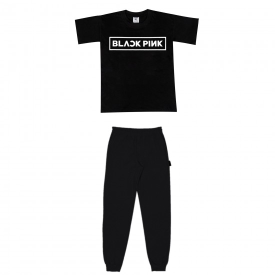 Παιδικο Σετ Κοντομανικο Με Φορμα Black Pink