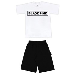 Παιδικο Σετ Κοντομανικο Με Βερμουδα Black Pink Παιδικο Σετ Κοντομανικο Με Βερμουδα Black Pink